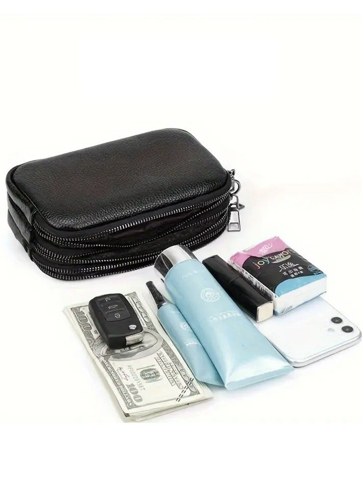 DUSALA Three zippers Fingerprint unlock anti-theft smart handbag  - Image 3