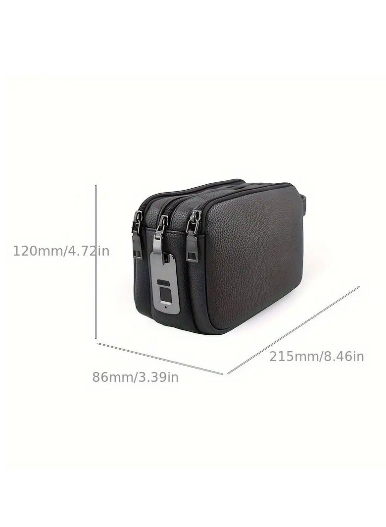 DUSALA Three zippers Fingerprint unlock anti-theft smart handbag  - Image 5