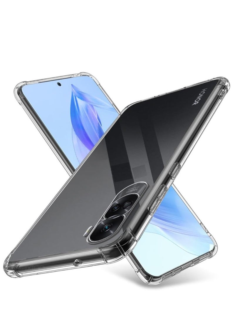 أكاليكس بي ام جراب لهاتف Honor 90 غطاء شفاف مقاوم للصدمات مرن من مادة TPU غطاء ممتص للصدمات شفاف مضاد للخدش - Image 1