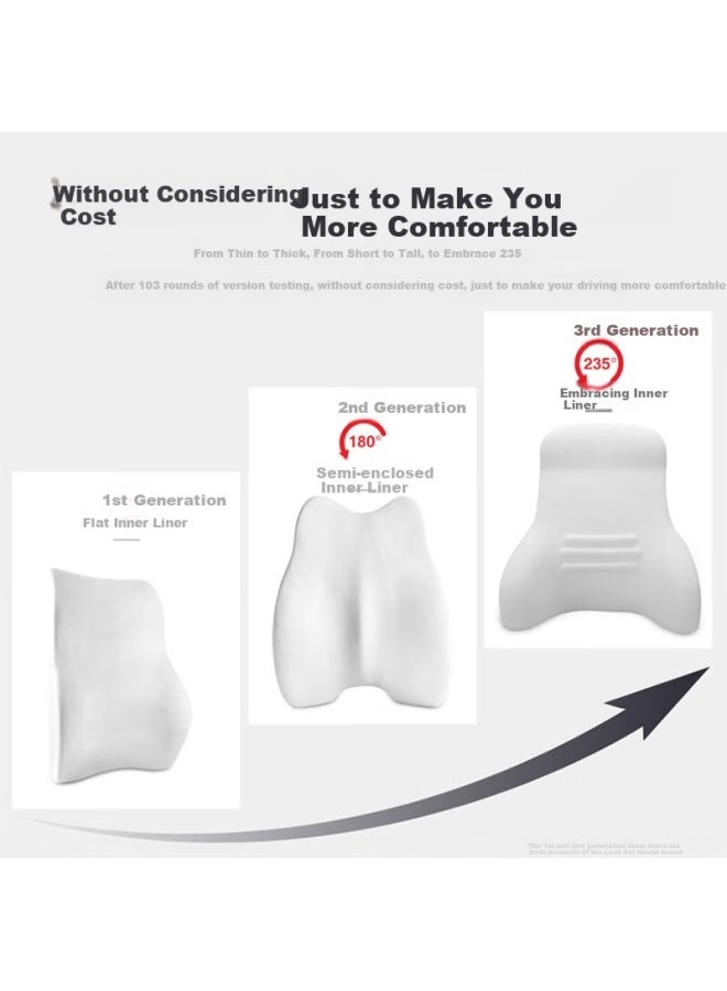 ICAROOM Aichewu Car Headrest And Lumbar Support, In-car Lumbar Support, Car Seat Headrest Cervical Pillow, Lumbar Support Back Cushion - Image 2