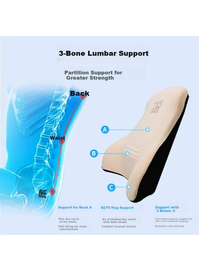 ICAROOM Aichewu Car Headrest And Lumbar Support, In-car Lumbar Support, Car Seat Headrest Cervical Pillow, Lumbar Support Back Cushion - Image 3