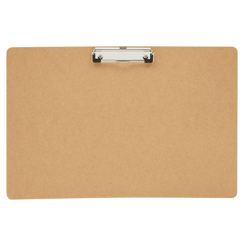 Juvale Clipboard - 11.5 x 17.4 in, Brown MDF, 4-Pack - Wood Clipboard Set with Low-Profile Metal Clip & Retractable Hook - Oversized & Portable for Drafting Board & Sketch Board Use - Image 4