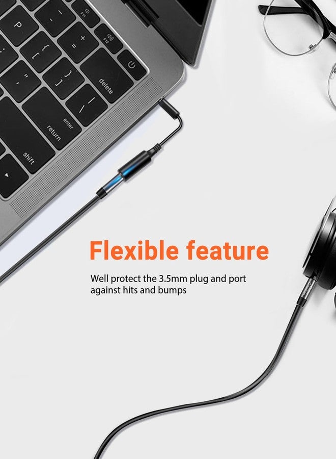 WILLIZTER كابل تمديد سماعة الرأس TRRS AUX 4 قطب من WILLIZTER 3 عبوات 3.5 مم محول استريو لجهاز اللابتوب والهاتف 3.88 بوصة - Image 3