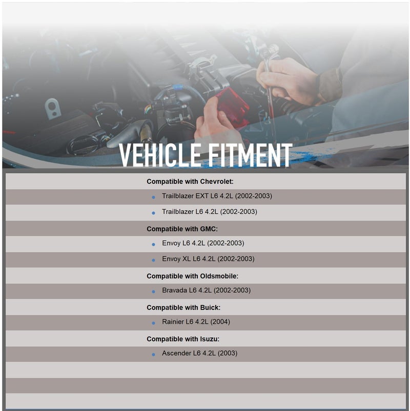 Parts Player قطع غيار OEG بدء تشغيل جديدة متوافقة مع شيفروليه تريل بليزر 2002-2005، متوافقة مع GMC إنفوي V6 02-05، متوافقة مع بويك رينيير 04-05 4.2L 10465527، 10465582، 12563863، 336-1930A، 8104655820 - Image 4