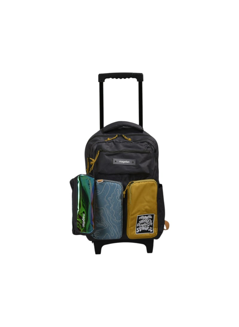 MAGELLAN Backpack Trolley 259D004B | Rolling School Backpack with Pencil Case | Student Trolley Bag Set - Image 3