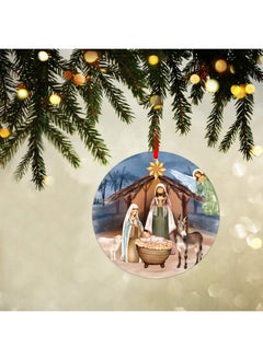 وا هوم زينة عيد الميلاد من WaaHome، 3 بوصات، زينة عيد الميلاد الدينية، زينة عيد الميلاد المسيحية، هدايا لتزيين شجرة عيد الميلاد  - Image 3