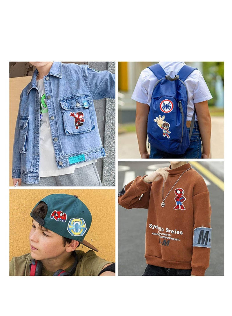 KASTWAVE Iron on Patches for Clothing, 20 Pieces Decorative Patches Patches for Backpacks Embroidered Iron on/Sew on Decorative Applique Patch Patches for Clothing Jeans, Jackets, Shirts, Bag, Caps - Image 4