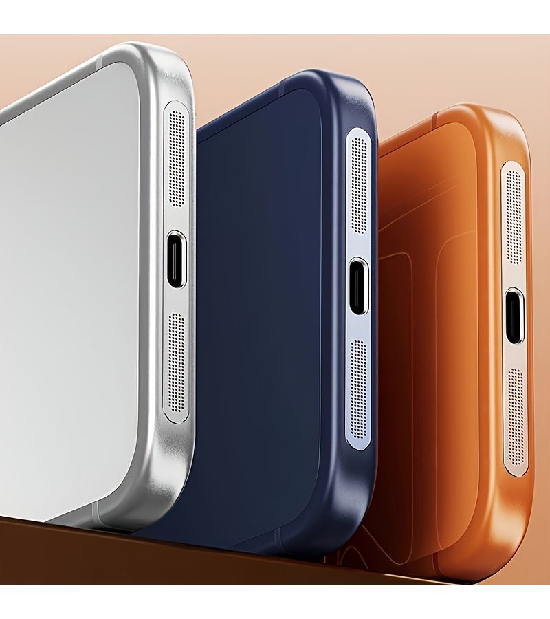 6 قطع ملصق شبكي أسود مضاد للغبار لسماعة ومنفذ شحن iPhone 17 Pro - Image 5