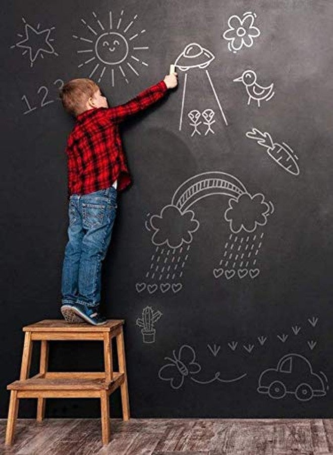 IcyFlame PVC Self Adhesive Chalkboard Sticker with Chalk ~ 200 X 45 CM (Black) - Image 3