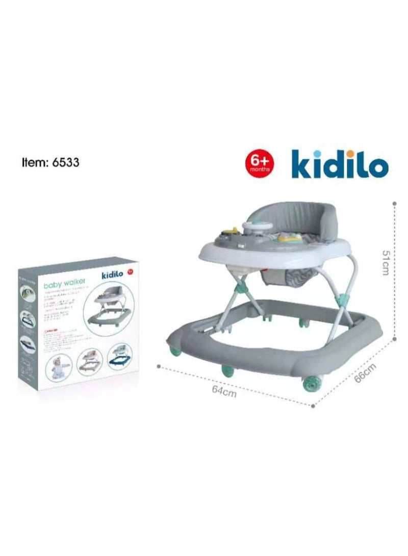 Kidilo Baby Walker Code 6533 Grey - Image 2