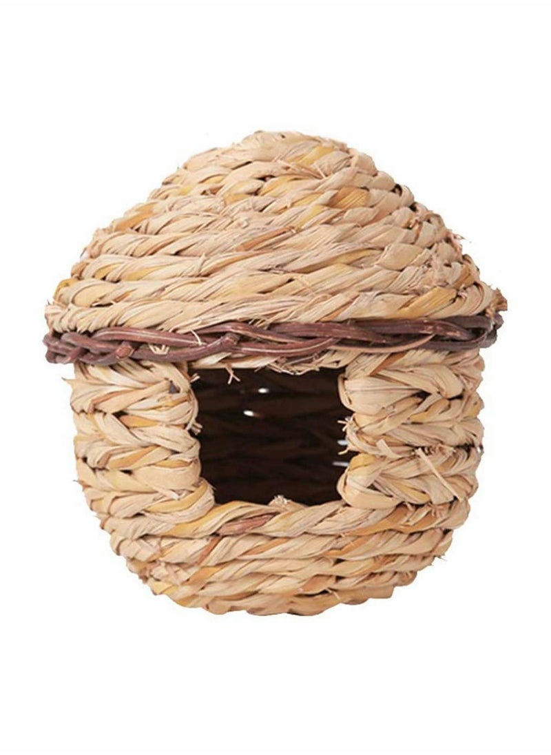 Generic Bird House, Hand-Woven Fiber Grass Hanging Bird Nest Roosting Pocket, Cozy Resting Place for Birds, Provides shelter from Cold Weather, Bird Hideaway from Predators, Natural Birdhouse  - Image 1