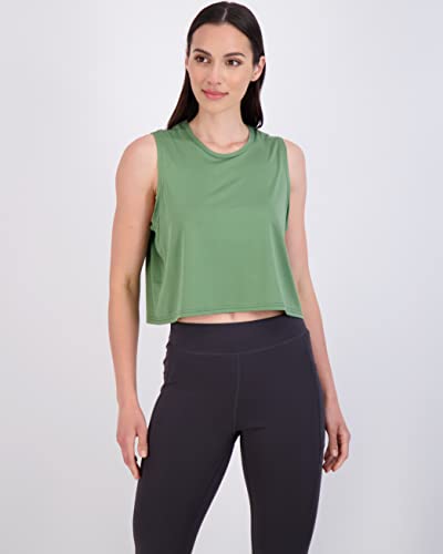 REALESSENTIALS Real Essentials 5 Pack: Women's Dry Fit Crop Summer Tank Top - Gym Yoga Workout Sports Tee (Available in Plus Size) Set 9, M - Image 2