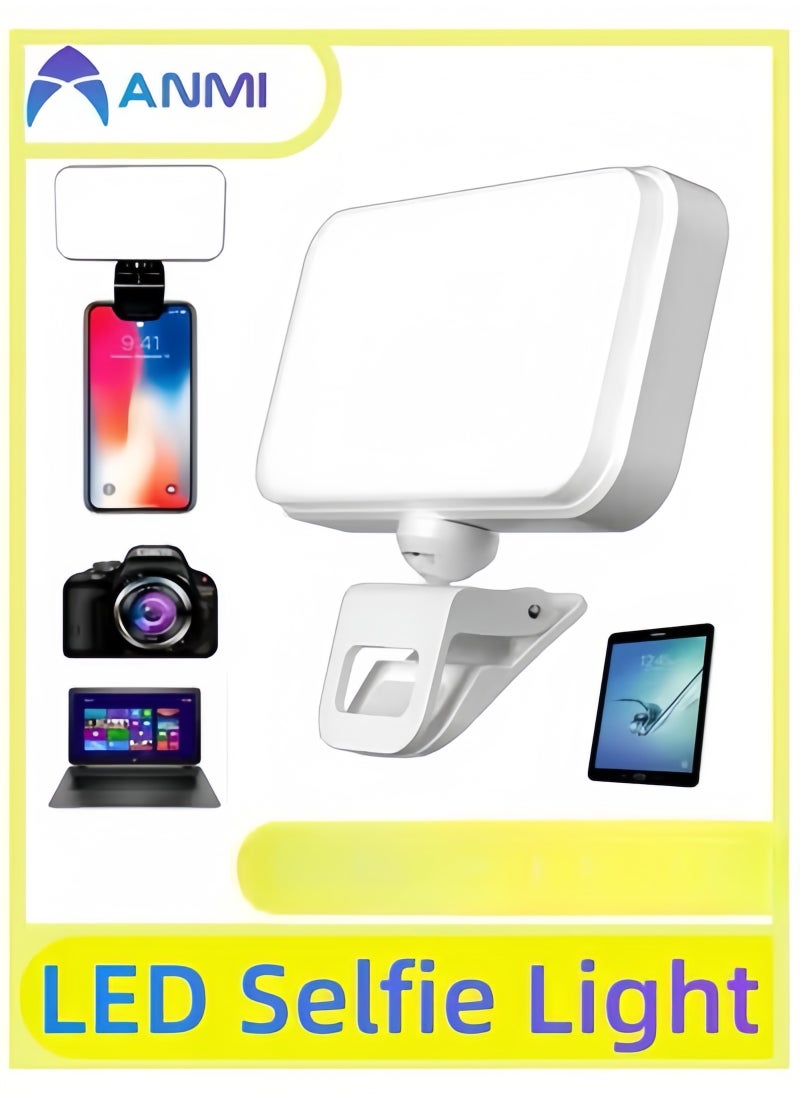 Anmi LED Selfie Light Be Suitable For Picture Selfies, video call light And portable ring light (White)  - Image 1