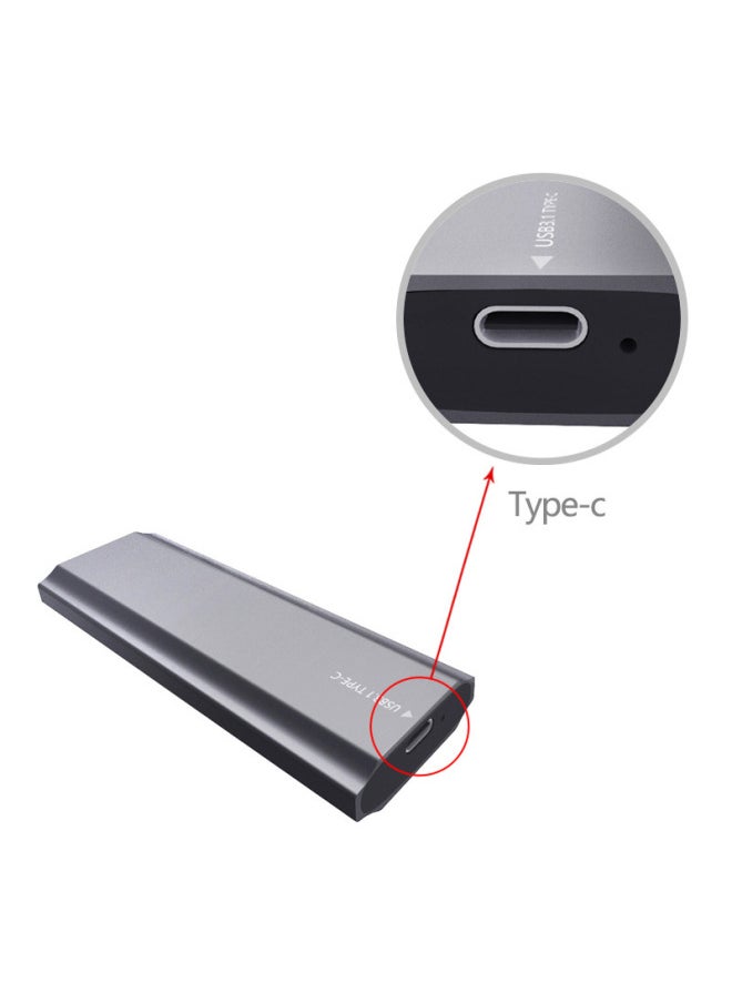 M.2 Hard Disk Box USB3.1Type-C Support NGFF/MVMe Dual Protocol Metal External Mobile Hard Disk Box-Color:NVME/NGFF Dual Protocol  - Image 3