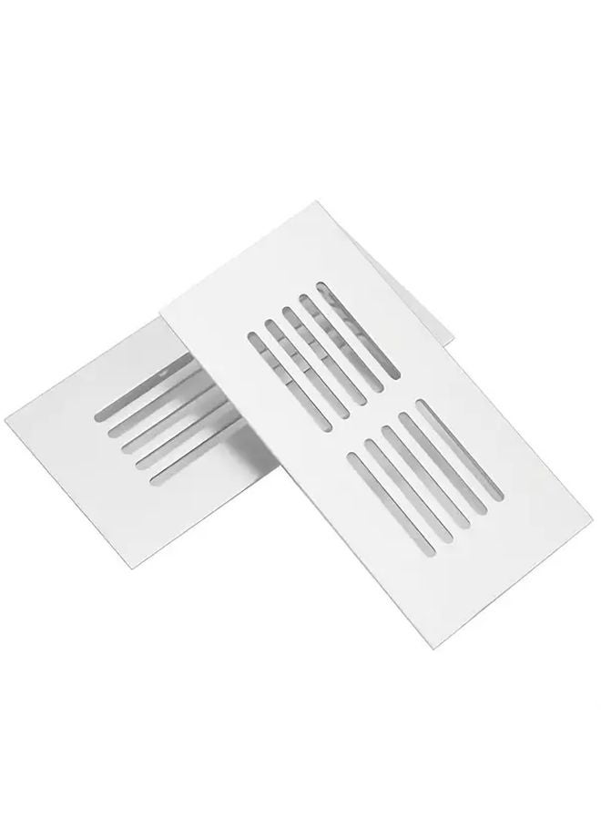 2pcs Aluminum Vent Grille Covers Horizontal Ridges Enhanced Airflow Wall Ceiling Mount - Image 5
