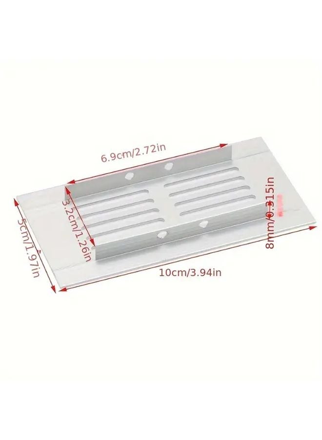 2pcs Aluminum Vent Grille Covers Horizontal Ridges Enhanced Airflow Wall Ceiling Mount - Image 4