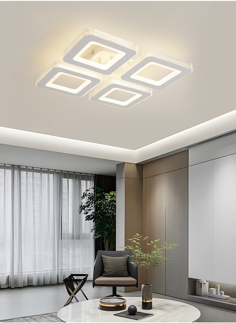 Modern LED Ceiling Light, 3-Square Design, 40W Flush Mount, Remote-Controlled Dimmable Lighting (3000K-6000K), White Acrylic Fixture for Bedrooms, Living Rooms, and Dining Areas (15-18㎡) - pzsku/ZBF40F83AE1346BA4319FZ/45/_/1732253655/379631b2-da7f-4e85-ae81-9753029631ee