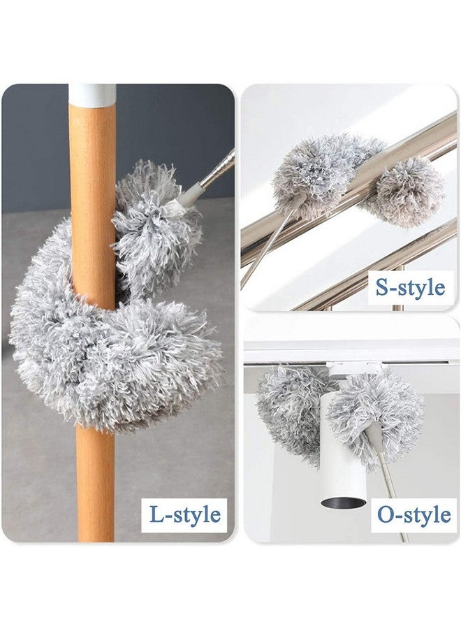 TECH LOGO ELECTRONICS Feather Duster for for Home Cleaning Wall Spider Web Cleaning Stick with 100 Inch Long Handle Ceiling Fan Cleaner Brush Roof Cleaning Brush Adjustable Long Broom Stick - Image 4