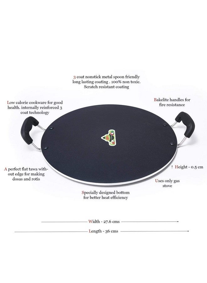 Anjali Aluminium Flat Deluxe Tawa, Black - Image 3