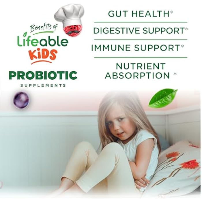 Lifeable Sugar Free Probiotics with Prebiotics Fiber for Kids – Great Tasting Natural Flavor Gummy Supplement – Keto Friendly Probiotic Chewable – 90 Gummies - Image 3