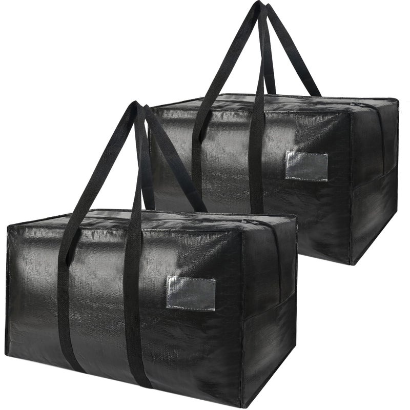 HAPPY CHEERS Heavy Duty Extra Large Moving Bags58 Gallon Jumbo Packing BagsHuge Moving Storage Bags with Strong Zippers Carrying HandlesReusable Big Moving Storage Bags for College Dorm Travel 2Pack - Image 2