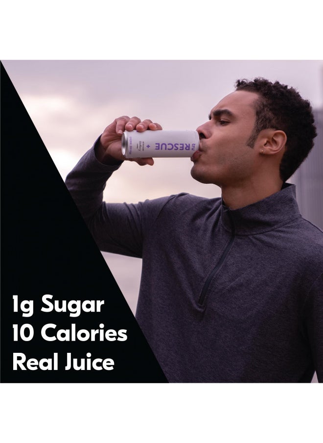 Tru Tru Rescue Sparkling Water, Recovery Detox Drinks with Electrolytes for Liquid Hydration, Blackberry Flavored, 12 oz (Pack of 12)  - Image 3