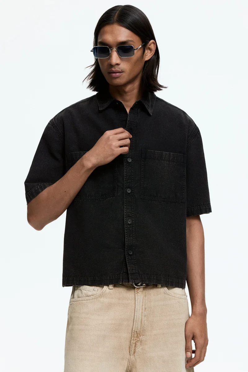Relaxed Fit Cotton canvas shirt