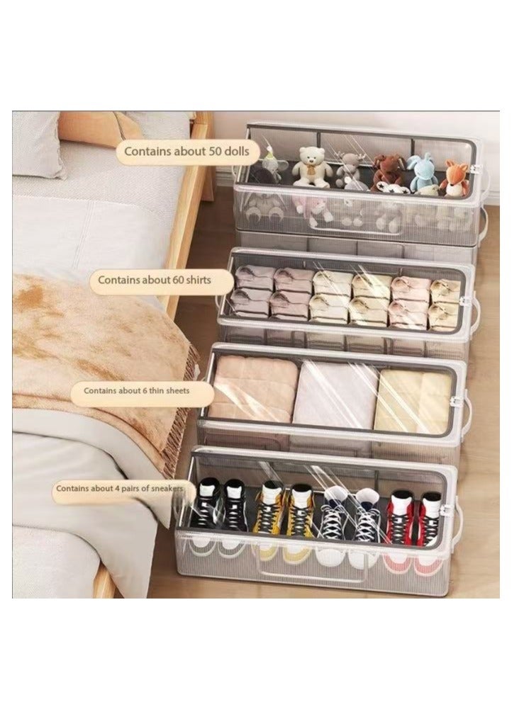  CityRiya-Long تصميم شفافة قابلة للطي مربع الأحذية مع شريط التسليح الإطار ، تخزين مربع الأحذية ، ودائمة ، وتوفير مساحة ( م + ل ) - Image 5