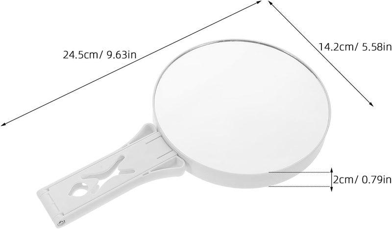 Cabilock Double Sided Handheld Makeup Mirror with Handle 20x Magnification Small Folding Abs Portable Travel Tabletop Cosmetic Mirror for Precise Beauty Application - Image 2