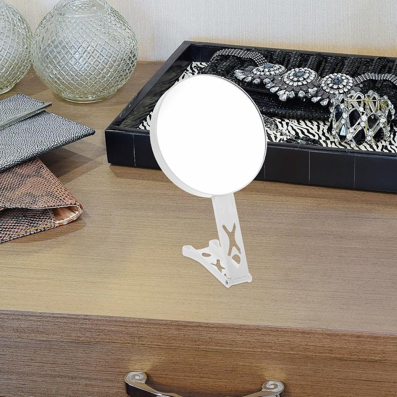 Cabilock Double Sided Handheld Makeup Mirror with Handle 20x Magnification Small Folding Abs Portable Travel Tabletop Cosmetic Mirror for Precise Beauty Application - Image 5