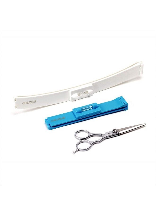 CreaProducts - Original CreaClip Set and Scissors Hair Cutting Tool - As seen on Shark Tank - DIY Hair Styling Kit for Layers Bangs Bobs Trims Split Ends Professional Shears Hair Cutting Scissors/Shear - Image 1