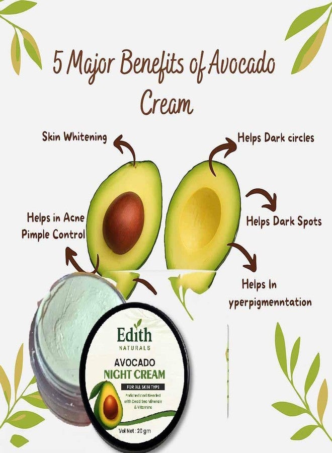 EDITH كريم الوجه الطبيعي بالأفوكادو، علاج تجميلي مرطب بمكونات طازجة - Image 3