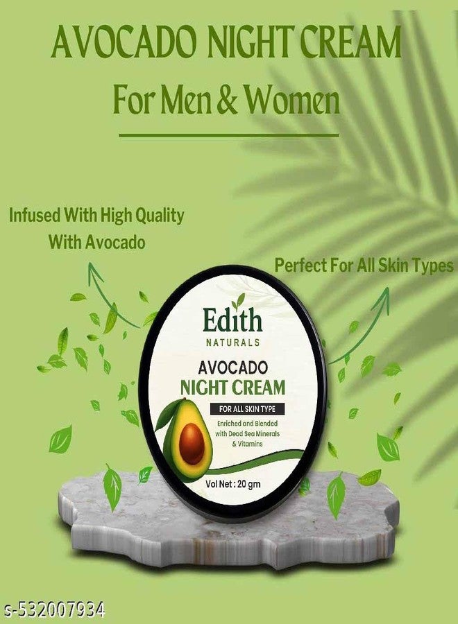 EDITH كريم الوجه الطبيعي بالأفوكادو، علاج تجميلي مرطب بمكونات طازجة - Image 4