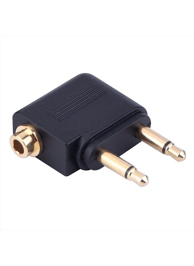 eBoot - eBoot Airplane Airline Flight Adapters for Headphones (3 Pack, Golden Plated) - Image 1