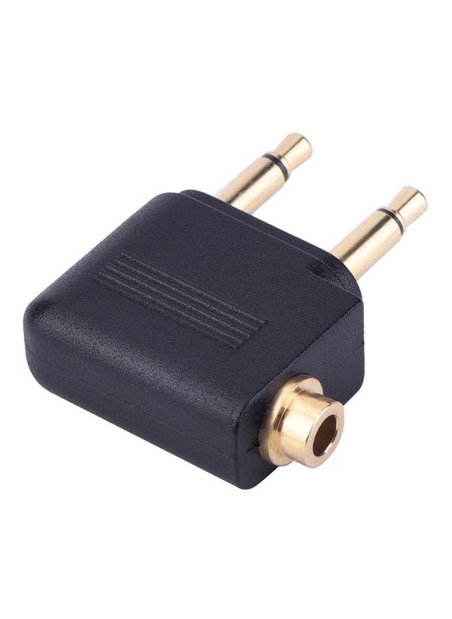 eBoot - eBoot Airplane Airline Flight Adapters for Headphones (3 Pack, Golden Plated) - Image 1