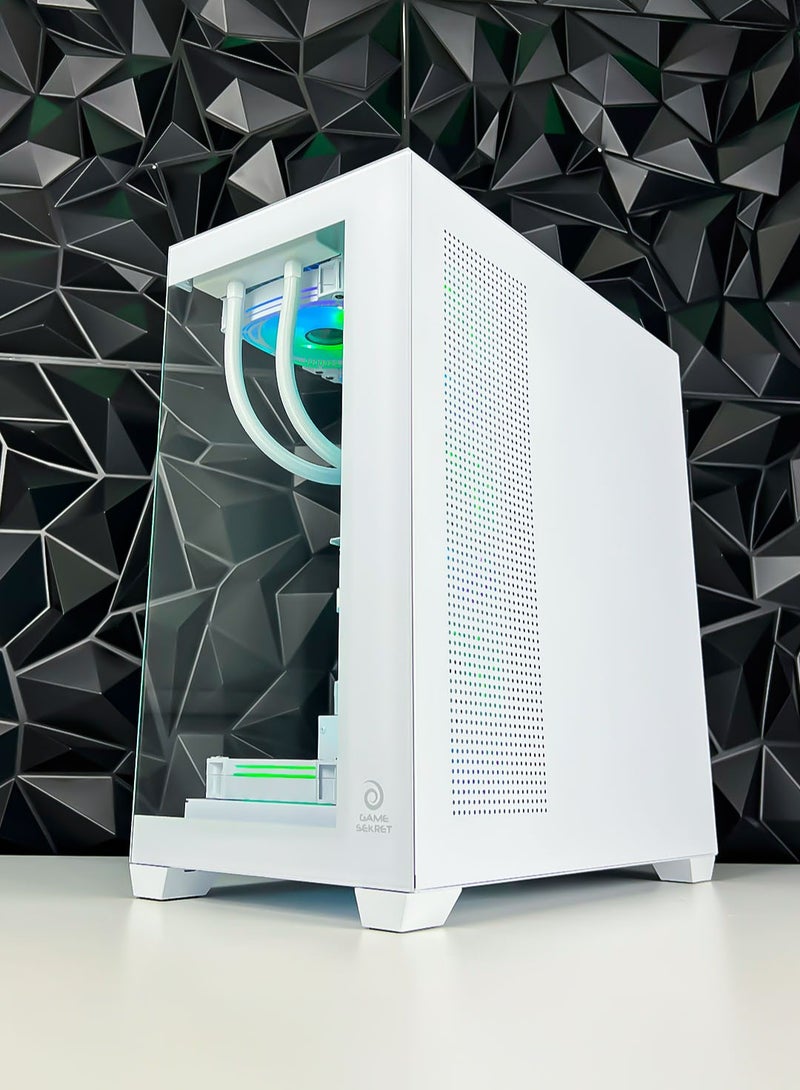 Game Sekret HiFly Magna Gaming PC - Intel Core i7-14700F Processor | NVIDIA RTX 4070Ti 12GB GPU | 32GB DDR5 RAM | 2TB M.2 NVMe SSD + 4TB HDD | 360mm Liquid Cooler | WiFi + Bluetooth Ready | Windows 11 Pro | Game Sekret Desktop Computer Tower (White)  - Image 4