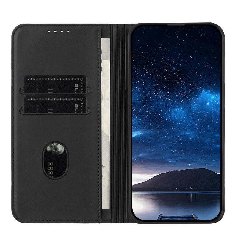 erorex For OPPO A78 5G / A1x Strong Magnetic Frosted Flip Leather Phone Case(Black) - Image 3
