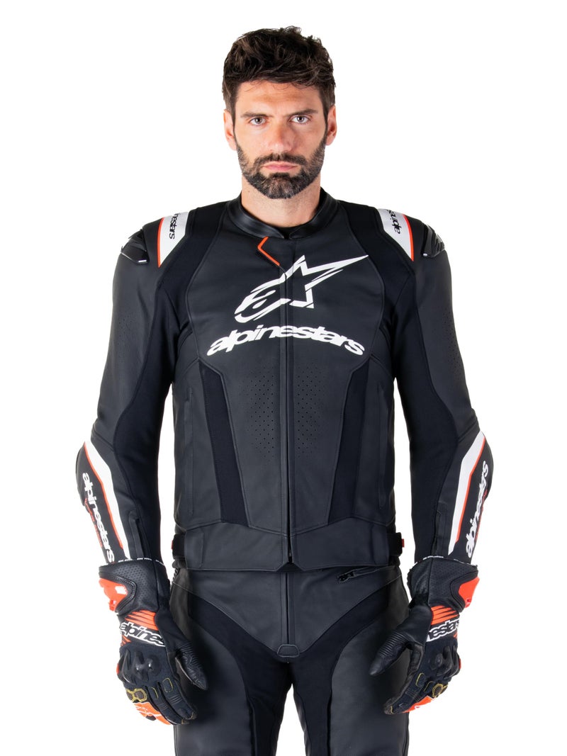 Alpinestars Missile V3 Ignition Leather Jacket CECertified Motorcycle Protection Superior Comfort Ventilation 54 BlackWhite - Image 2