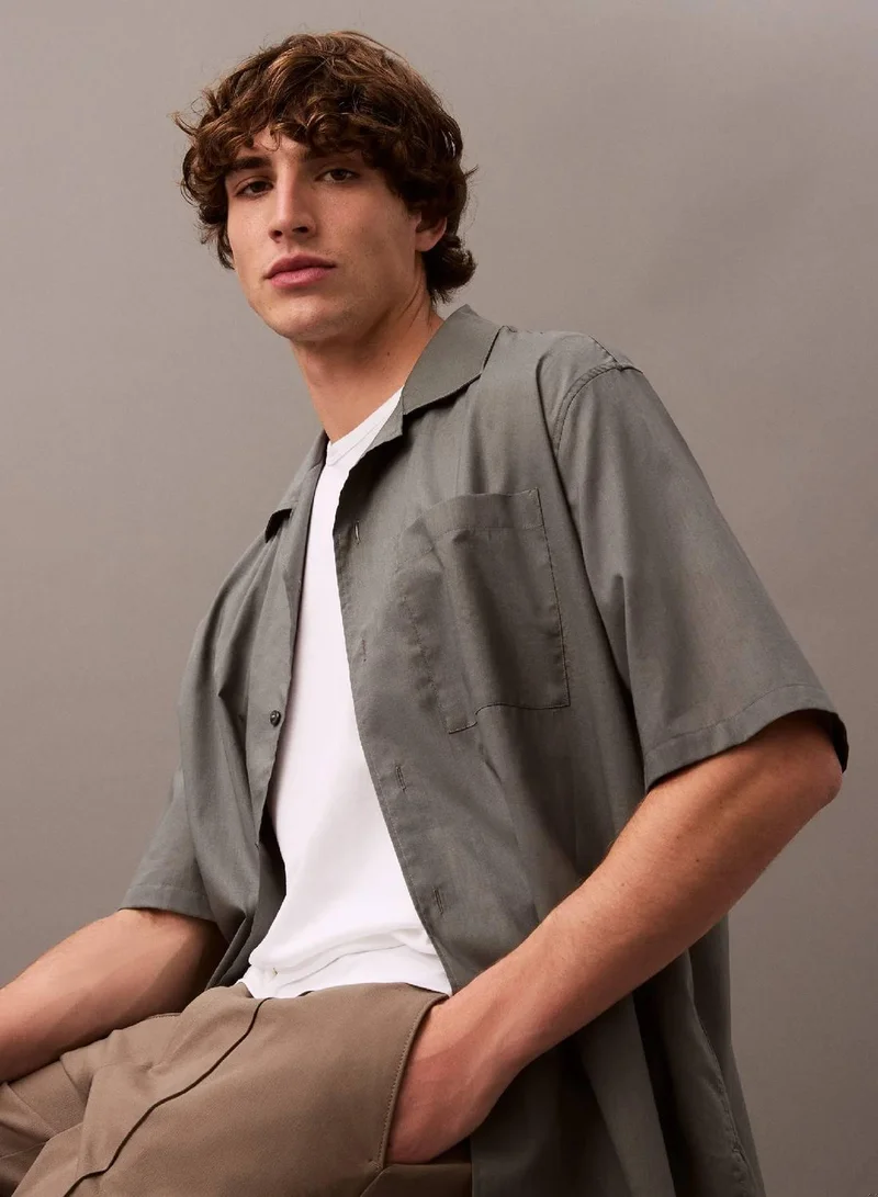 CALVIN KLEIN Relaxed Cotton Gauze Shirt