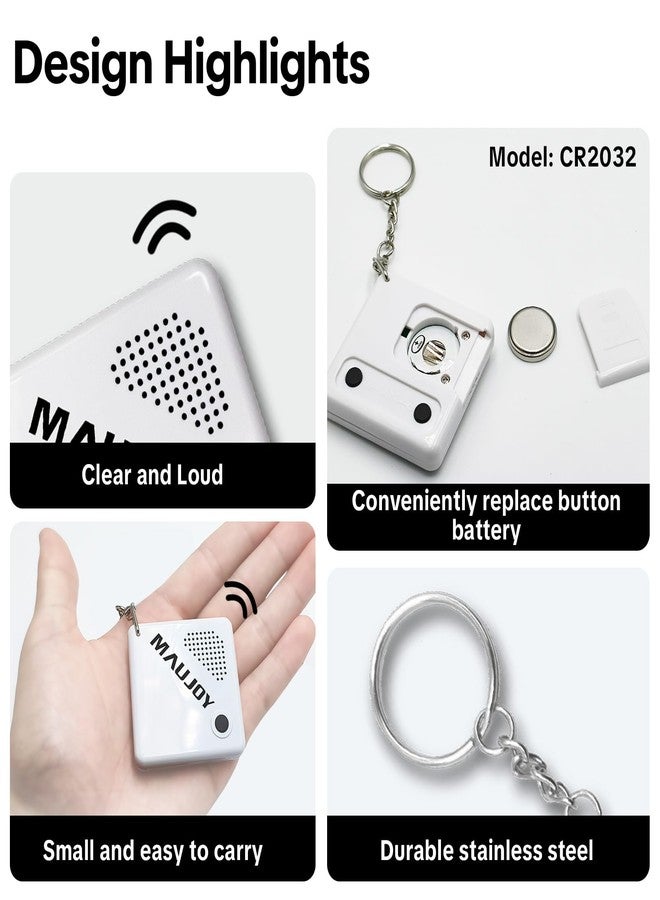 MAUJOY Talking Clock Keychain for Blind - Voice Keyring for Visually Impaired, Easy-to-Use with Alarm - Compact & Portable, Ideal for Elderly (Voice Announcement) - Image 4