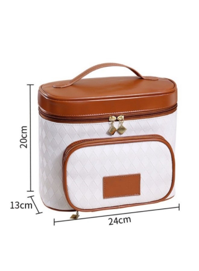 GGEROU حقيبة تخزين مستحضرات التجميل المحمولة متعددة الوظائف ذات السعة الكبيرة وحقيبة أدوات الزينة للسفر وحقيبة تخزين مستحضرات التجميل - Image 2