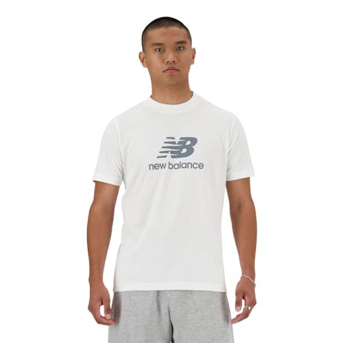 New Balance Men's Sport Essentials Logo T-Shirt, White, Small - Image 5
