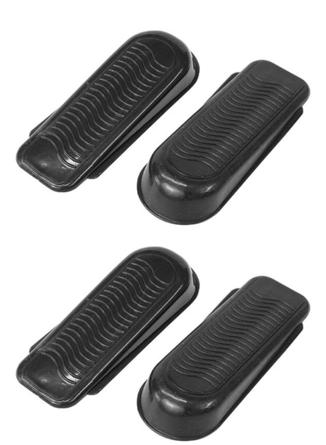 عبوة من 4 قطع من أسافين الأبواب بلاستيك شديدة التحمل - مانعات انزلاق للأبواب - مثالية للمنزل والمدرسة والمكتب - Image 1