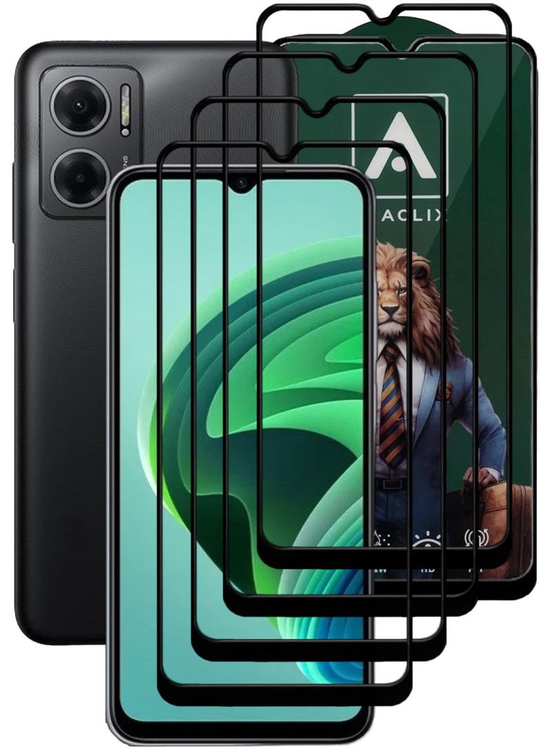 ACLIX 4 Pieces Antistatic ESD Dustproof Premium Quality High Definition Tempered Glass Screen Protector Designed For Xiaomi Redmi Note 11E - Image 1