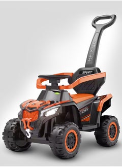 BAYBEE Beast 2 in 1 Baby Push Ride on Car for Kids, Ride on Toy Kids Jeep with Push Handle, Safety Bar, Music &  Light Baby Car Jeep Push Car for Baby Kids Car for Toddlers 1 to 3 Years Boy Girl Orange  - Image 1