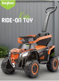BAYBEE Beast 2 in 1 Baby Push Ride on Car for Kids, Ride on Toy Kids Jeep with Push Handle, Safety Bar, Music &  Light Baby Car Jeep Push Car for Baby Kids Car for Toddlers 1 to 3 Years Boy Girl Orange  - Image 3