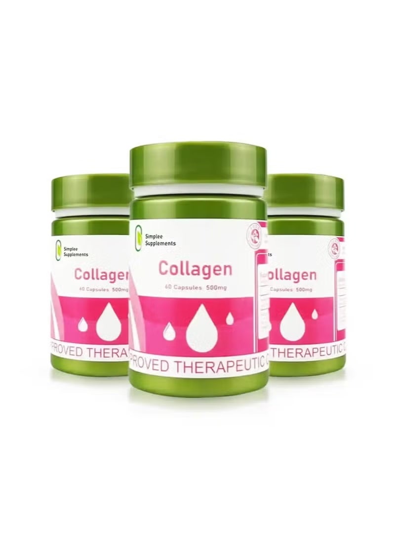 Simplee Supplements Collagen 60 Capsules – 3 Bottles