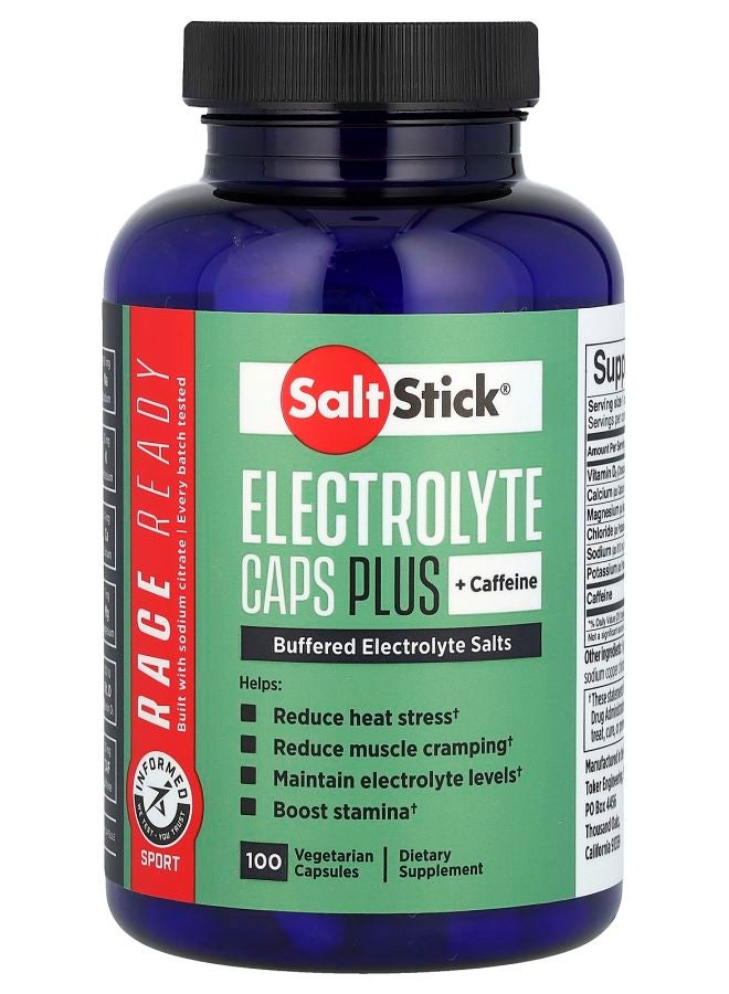 Electrolyte Caps Plus Caffeine 100 Vegetarian Capsules