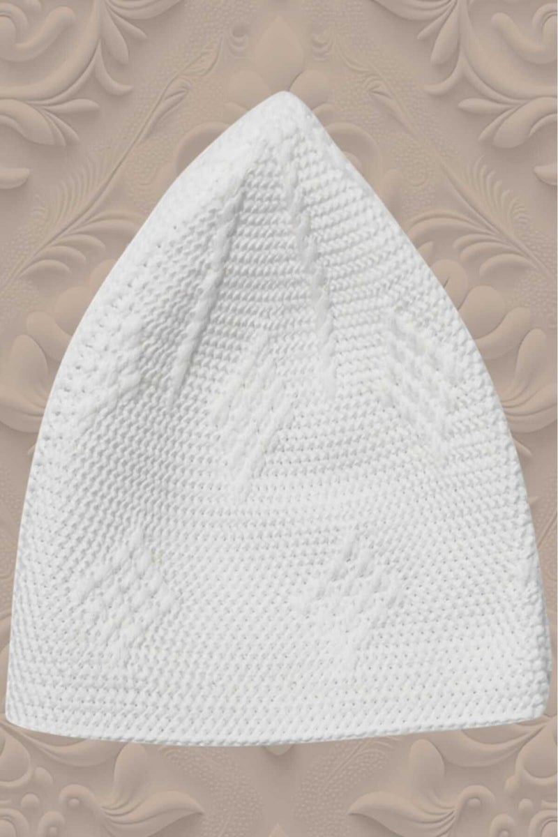 Hızırım 50's Woven Knitted Patterned Skullcap Quality Prayer Cap  - Image 2
