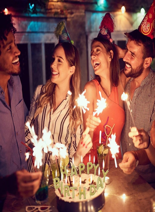 MTLEE 23 Pcs Happy Birthday Balloon Candles Cake Topper Letters Numeral Cake Candles for Birthday Decoration Party Supplies, Gold - Image 5